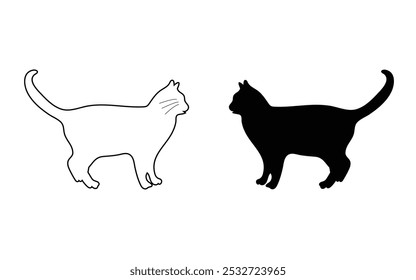 cat silhouette vector design for you.