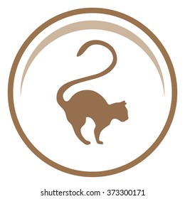 Cat silhouette vector icon.