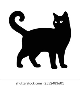cat silhouette vector icon design image illustration.