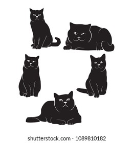 Cat Silhouette Vector Illustration