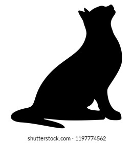 Cat Silhouette Vector Illustration