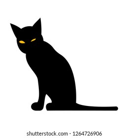 Cat Silhouette. Vector Illustration.