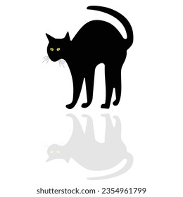 Cat Silhouette Vector. Cat Vector Illustration.