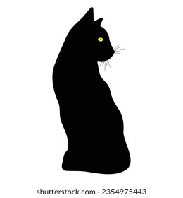 Cat Silhouette Vector. Cat Vector Illustration.