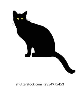 Cat Silhouette Vector. Cat Vector Illustration.