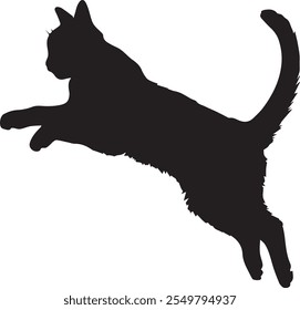 cat silhouette vector and illustration
