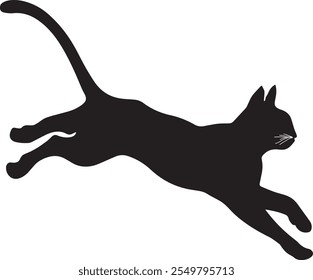 cat silhouette vector and illustration