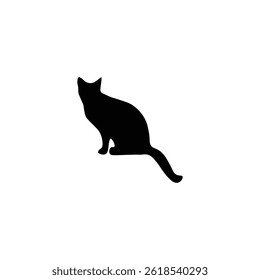 Cat silhouette with vector of illustration