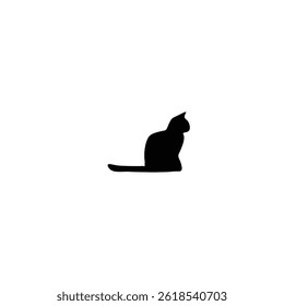 Cat silhouette with vector of illustration