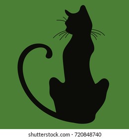 Cat silhouette vector illustration