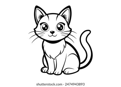 cat silhouette vector  illustration animals
