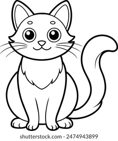 silueta de gato animales de Ilustración vectorial
