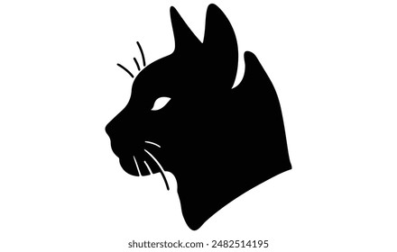 Katzensilhouette Vektorillustration und Kunstwerk.
