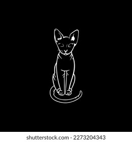 cat silhouette vector illustration concept