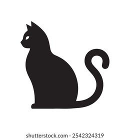 cat silhouette vector illustration isolated