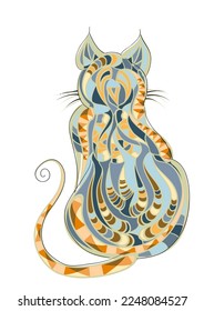 cat silhouette vector illustration isolatted on white