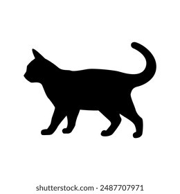 Cat silhouette vector isolated design