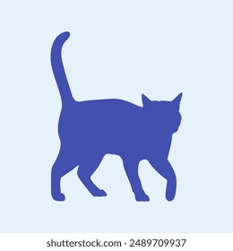 Diseño aislado del Vector de la silueta del gato