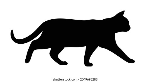 Cat silhouette, vector isolated, icon, logo, label 