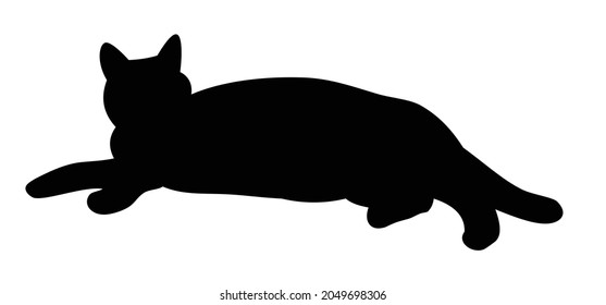 Cat silhouette, vector isolated, icon, logo, label 