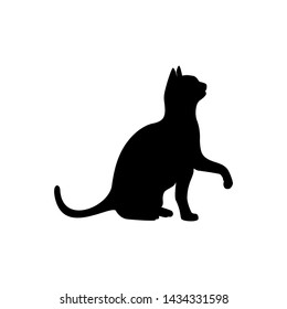 Cat silhouette vector isolated on white background