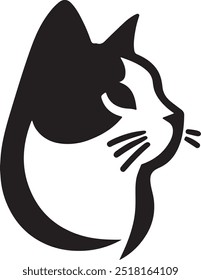 Cat silhouette vector with out background