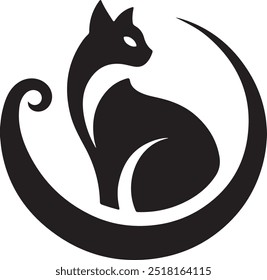 Cat silhouette vector with out background