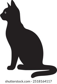 Vetor de silhueta de gato sem fundo