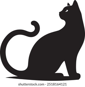 Cat silhouette vector with out background