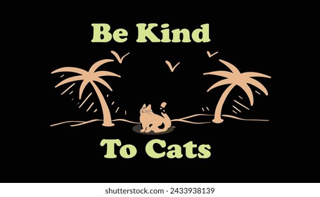 Cat silhouette Vector for T-shirt Design