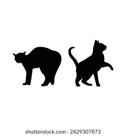 Cat silhouette vector. Whether you're looking for a minimalist approach or something more dynamic and whimsical, these vectors offer versatility and intrigue to suit a variety of creative needs.