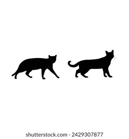 Cat silhouette vector. Whether you're looking for a minimalist approach or something more dynamic and whimsical, these vectors offer versatility and intrigue to suit a variety of creative needs.