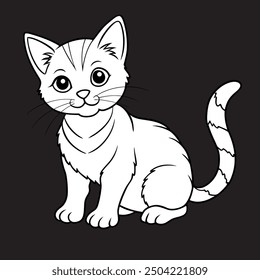 Cat silhouette victor art illustration eps
