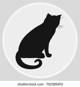 Cat silhouette web icon