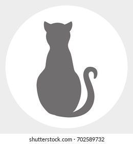 Cat silhouette web icon