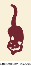 Cat Silhouette
Wine Red Cat - Graphic arts, Vector silhouette