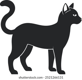 Cat  silhouttee vector white background