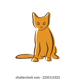 cat simple 1 logo mascot character