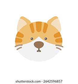 Cat simple icon illustration material