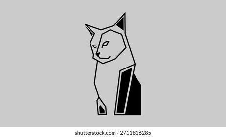 cat simple logo for business