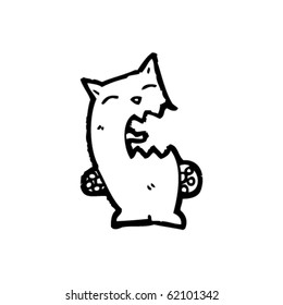 caricatura de canto de gatos