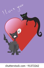 The cat sings to a cat about love