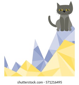 Cat Sitting On Top Of The Increasing Chart