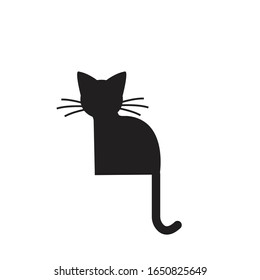 Katzensitzsymbol Silhouette Vektorillustration schwarz