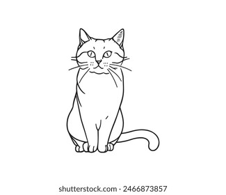 Cat sketches. Cute vector illustration.