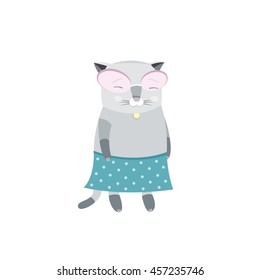 Cat in Skirt