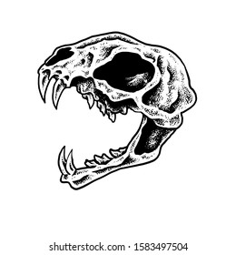 Skull Moon Tattoohand Pencil Drawing On Stock Illustration 339358202 ...