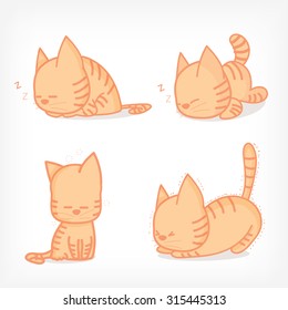 Cat sleep cartoon