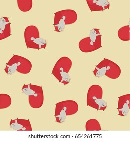 cat sleep on sofa  pattern Background
