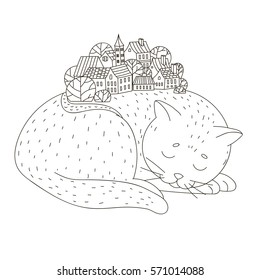 Cat sleeping.
